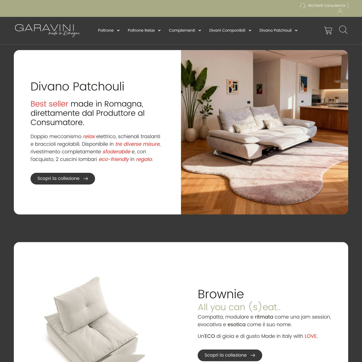 Homepage di Garavini Home